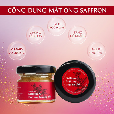 Saffron mật ong Kingdom Herb thượng hạng chính hãng 100% hộp 40g (tặng que lấy mật)
