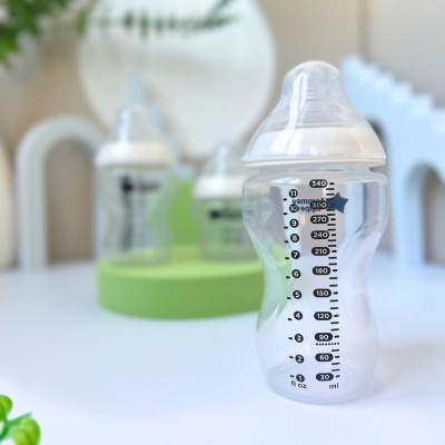 Bình Sữa PP Ty Siêu Mềm Tự Nhiên Tommee Tippee 340ml, Núm Ty Của Bình 3-6 Tháng