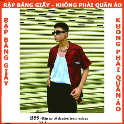 Rập giấy A0 mã B55 - rập áo danton unisex (BẢN VẼ)