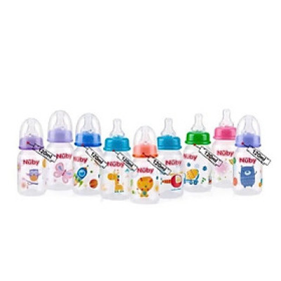 [ 1161-Nuby ] Bình sữa chống sặc cổ hẹp Nuby 120ml ( 3m+ )