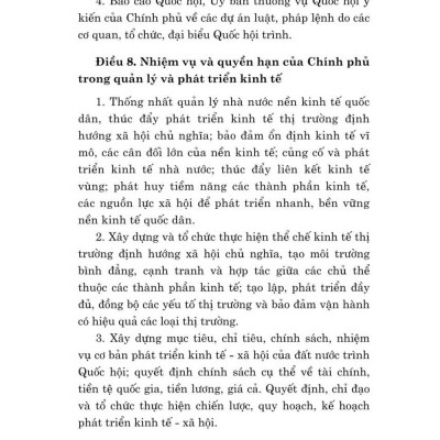 Luật tổ chức chính phủ năm 2015 (sửa đổi, bổ sung năm 2019, 2023) bản in 2024