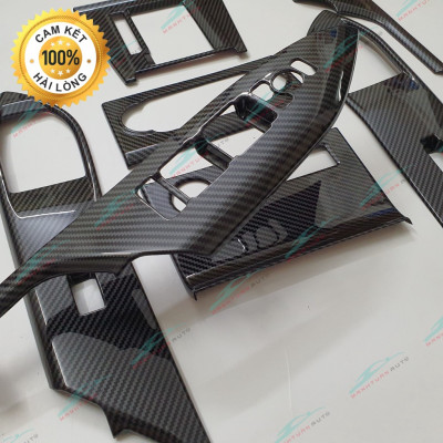 Ốp nội thất Toyota Veloz, Veloz Cross nhựa ABS vân carbon hàng cao cấp