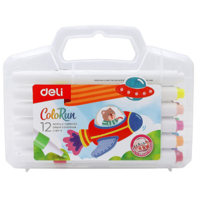 Hộp Bút Màu Marker Acrylic - Deli EC189