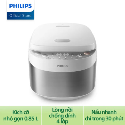 Nồi Cơm Điện Tử 0.8 lít Philips HD3170/66 - Hàng Chính Hãng