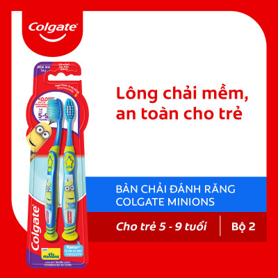 Bộ đôi bàn chải trẻ em Colgate Minion 5-9 tuổi