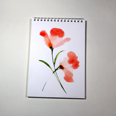 Sổ vẽ màu nước chuyên dụng A5 có vân, dòng cao cấp lên màu đẹp loang màu tự nhiên vẽ được cả chì, 15 tờ/cuốn chất giấy dày 300gsm nhập từ Ý không bị cong TIG373 Green Art - Hàng chính hãng