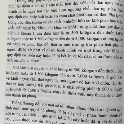 Bình luận Bộ luật hình sự năm 2015- Phần thứ hai Các tội phạm (Chương XIX- Các tội phạm về môi trường)