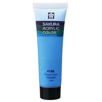 Màu Vẽ Acrylic Sakura 20ml #136 - Primary Cyan