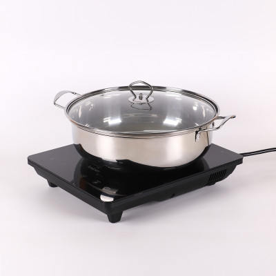 Bếp điện từ đơn Kalpen IK1 công suất 2200W tặng Nồi lẩu Inox 30cm, bảo hành 2 năm - Hàng chính hãng