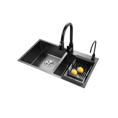 CHẬU RỬA BÁT 2 hố NANO nhập khẩu cao cấp GROVES 82x45 cm