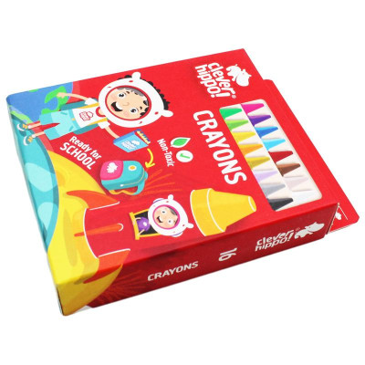 Hộp 16 Bút Sáp Màu Colorful - Clever Hippo 1601