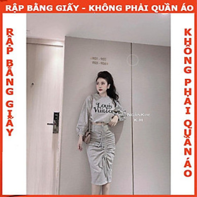 Rập set chân váy ôm và áo croptop mã 1095 -giấy A0 (BẢN VẼ)