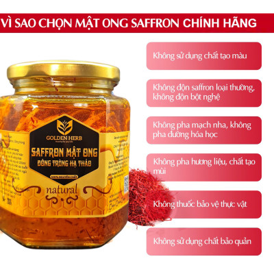 Mật Ong Saffron Đông Trùng Hạ Thảo 180ml/lọ Golden Herb