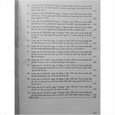 Sách Tổng Hợp Công Văn Của Tòa Án Nhân Dân Tối Cao Hướng Dẫn Nghiệp Vụ và Giải Đáp Thắc Mắc Trong Lĩnh Vực Dân Sự, Tố Tụng Dân Sự - V2287T