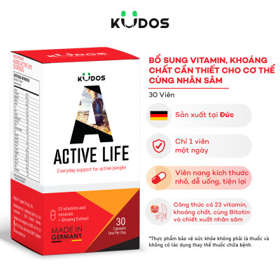Thực phẩm bảo vệ sức khỏe KUDOS ACTIVE LIFE (30 viên/hộp)