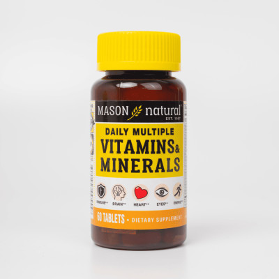 Viên uống Bổ sung vitamin tổng hợp cho cơ thể Mason Natural Daily Multiple Vitamins With Minerals –  lọ 60 viên