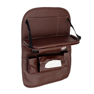 Túi da để đồ sau lưng ghế xe ô tô 6 ngăn 