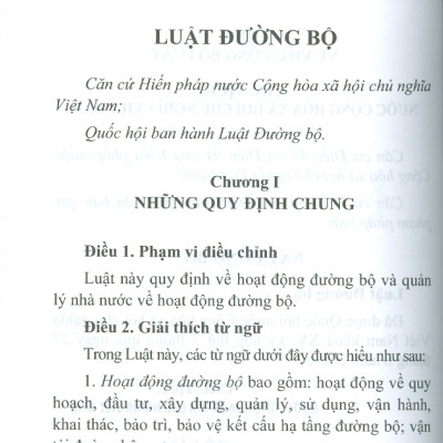 Luật Đường Bộ Năm 2024