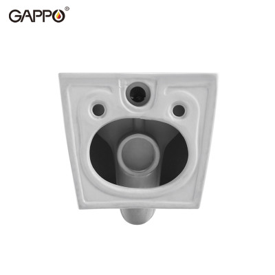 BỒN CẦU TREO TƯỜNG NHẬP KHẨU NGA GAPPO GM102 DÁNG OVAL MEN TUYẾT - HÀNG CHÍNH HÃNG
