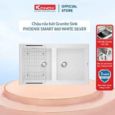 Chậu rửa bát Granite Sink Phoenix Smart 860 - 3 màu sắc - Made in Italy