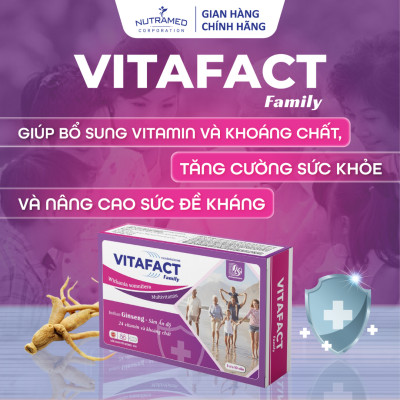 Viên uống Vitafact Family hỗ trợ tăng sức đề kháng, cải thiện suy nhược cho người vừa ốm dậy (30 viên) - Nutramed