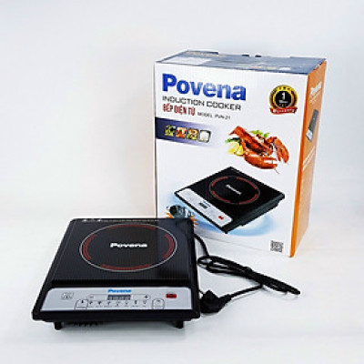 Bếp điện từ Povena PVN21 Tặng kèm nồi lẩu inox - Hàng nhập khẩu