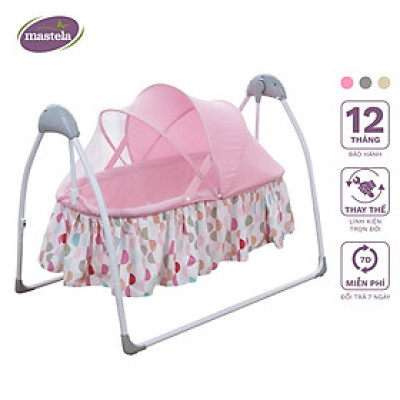 Nôi điện cho bé điều khiển từ xa kết hợp nhạc trắng ru ngủ Mastela SG239 - Nôi cho bé sơ sinh tới 2 tuổi bảo hành 12 tháng
