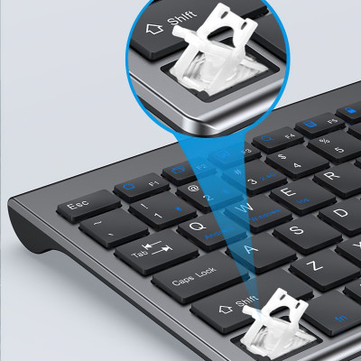 Bàn phím không dây mini W160 - pin sạc - đa kết nối bluetooth 5.0 + 3.0 + Usb wireless 2.4G hàng nhập khẩu