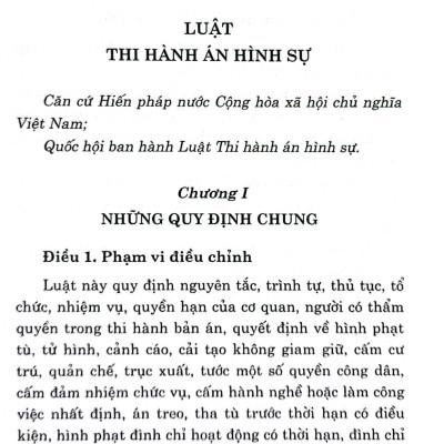 Luật Thi hành án hình sự (Hiện hành)