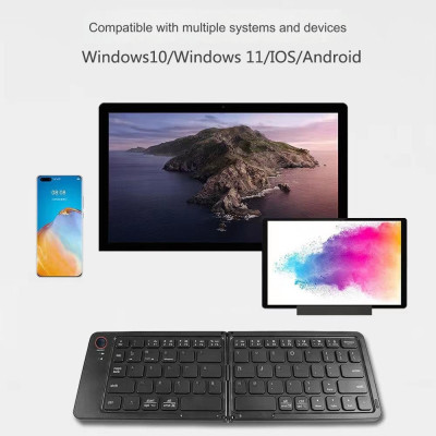 Bàn phím Gấp gọn không dây Bluetooth B23 pin sạc TypeC cho máy tính , điện thoại , máy tính bảng hàng nhập khẩu
