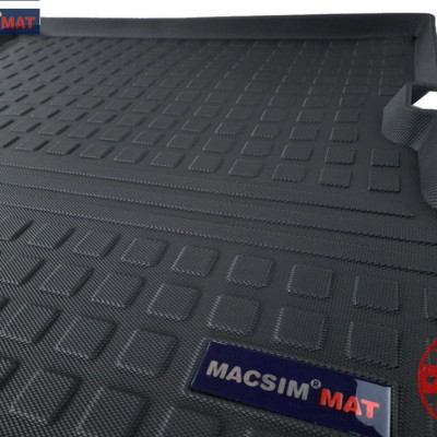 Thảm lót cốp xe ô tô Audi Q7 2010-2015 nhãn hiệu Macsim chất liệu TPV cao cấp màu đen(002)