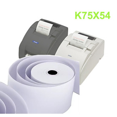 Giấy In Hóa Đơn Epson TM-220A/B – K75mm – Giấy Trắng Mịn, In Bền