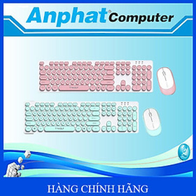Bộ Phím Chuột Không Dây T-Wolf TF770 (Hồng/Xanh)– Hàng Chính Hãng