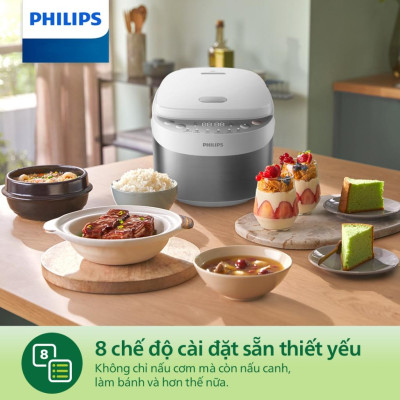 Nồi Cơm Điện Tử Mini Philips HD3170/66, 0.85Lit - 600w, Hàng Chính Hãng