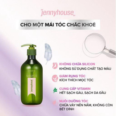Dầu Gội Thảo Dược JENNY HOUSE Self-Up Volume Shampoo 500ml - Sạch Gàu, Giảm Gãy Rụng, Mềm Mượt Tóc