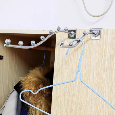 combo 10 Móc treo quần áo shop thời trang dạng bi cong inox - 9 bi 7 bi - ( loại cài và bắt vít )