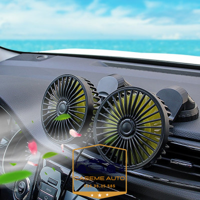 [Quạt Đôi USB 5V] Quạt Đôi Để Taplo Ô Tô, Xoay 360. Để Trên Taplo Ô Tô, Bàn Làm Việc, Nhỏ Gọn Cực Mát Hàng Cao Cấp - Hàng Nhập Khẩu