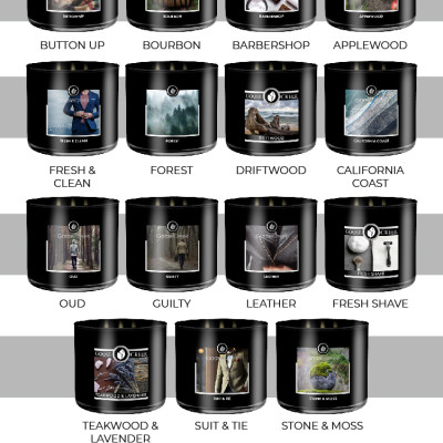 Nến ly 3 bấc sáp đậu nành For Men Goose Creek (411g) - Fresh Shave