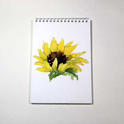 Sổ vẽ màu nước chuyên dụng A5 có vân, dòng cao cấp lên màu đẹp loang màu tự nhiên vẽ được cả chì, 15 tờ/cuốn chất giấy dày 300gsm nhập từ Ý không bị cong TIG373 Green Art - Hàng chính hãng