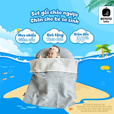 Bộ chăn gối chống trào ngược thiết kế mới Rototo bebe nhập khẩu Hàn Quốc khắc phục tình trạng trào ngược dạ dày hiệu quả