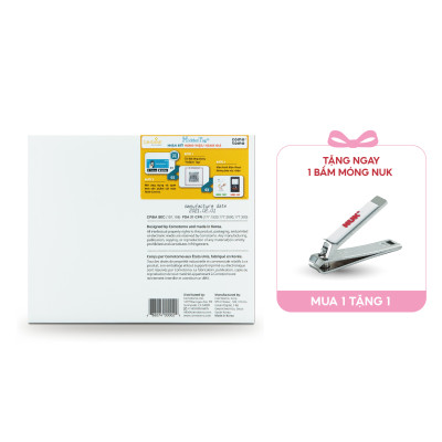 Bộ hai bình sữa silicone Comotomo 150ml - Hồng Tặng Bấm móng sơ sinh NUK