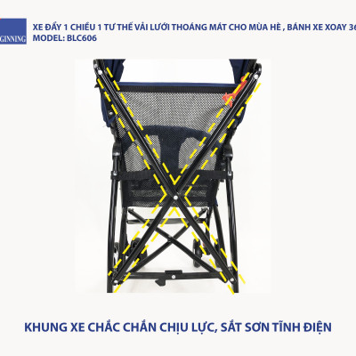 Xe đẩy lưới siêu nhẹ - thoáng khí