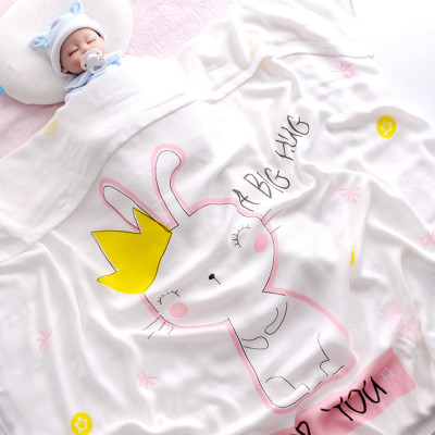 Chăn mền đũi cho bé từ sơ sinh đến tiểu học chất liệu sợi tre thiên nhiên và sợi Cotton, loại siêu mềm mịn, KT: 110x110cm, Bamboo Home - hàng chính hãng BBH01