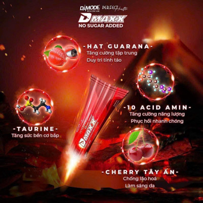 DMAXX thức uống bổ sung vitamin năng lượng không đường DAMODE 94 gói màu đỏ mỗi gói 2,2gr