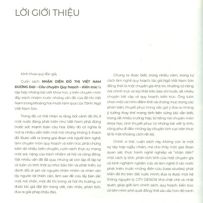 NHẬN DIỆN ĐÔ THỊ VIỆT NAM ĐƯƠNG ĐẠI – Câu chuyện Quy hoạch – Kiến trúc - Ngô Viết Nam Sơn – PhanBook