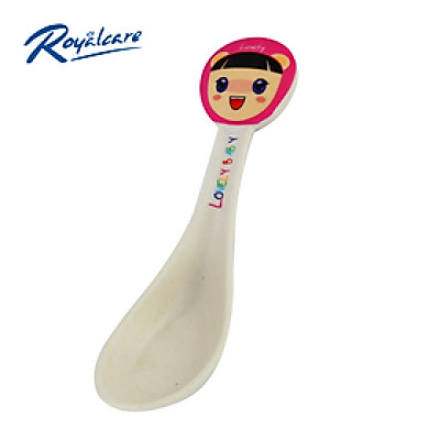 Thìa cán ngắn chất liệu bột tre Bamboo kháng khuẩn D7066 ROYALCARE - ăn dặm an toàn cho cho sức khỏe của bé