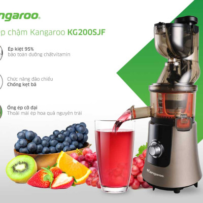 MÁY ÉP TRÁI CÂY KANGAROO KG200SJF (MÁY ÉP CHẬM 665ml - 200W) Hàng Chính Hãng