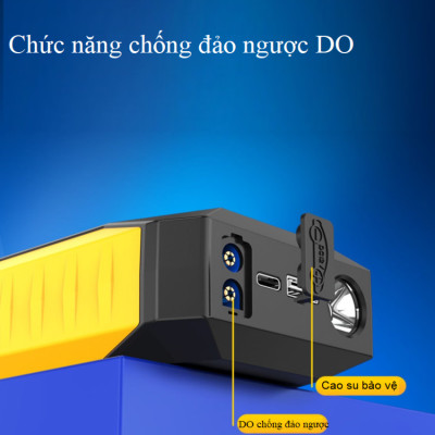Bộ kích ô tô, kiêm pin sạc dự phòng và bơm lốp, Thương hiệu Mỹ cao cấp Goodyear GY-2626PLUS, 12000mAh - Hàng chính hãng, bảo hành 12 tháng