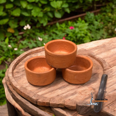 Đế Nến Gốm Đất Nung Mini 3x2cm