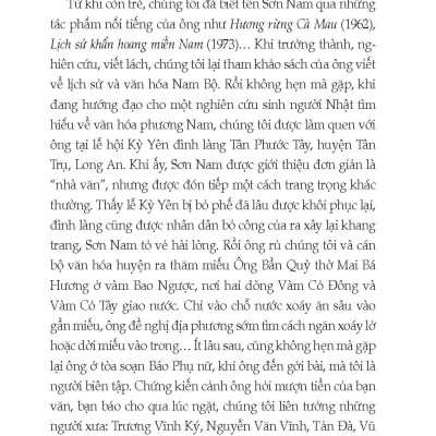 Văn Hóa Nam Bộ Qua Cái Nhìn Của Sơn Nam